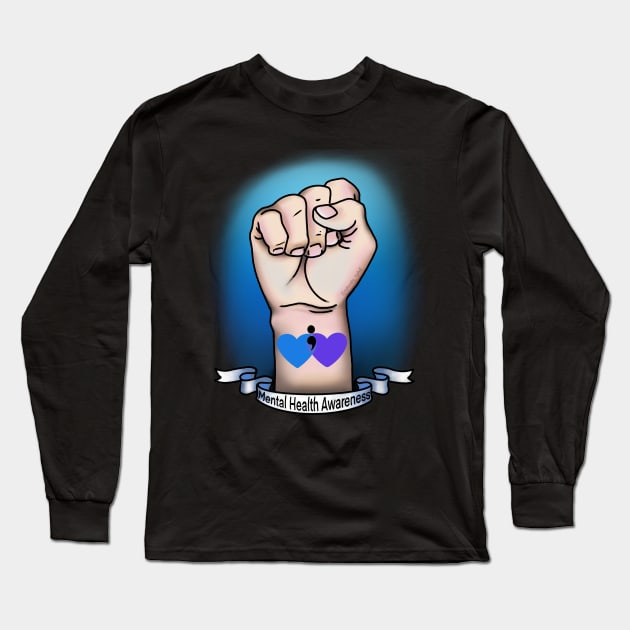 Mental Health Awareness Long Sleeve T-Shirt by The Upper Room Tee Parlor